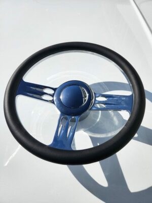 14" Billet Steer Wheel BLK Leather