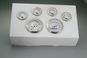 6-Gauge Set – White Face Mechanical Gauges