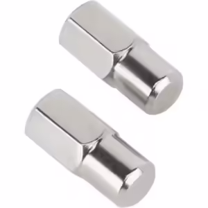 1937-48 Ford Car Kingpin Cross Bolt Spindle Stop Nuts, Chrome