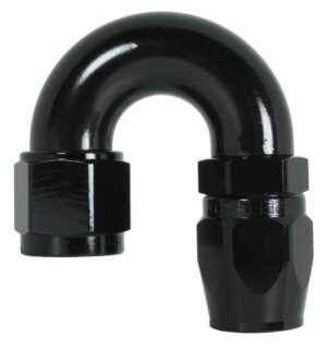 -8 180Deg Hose End Blk