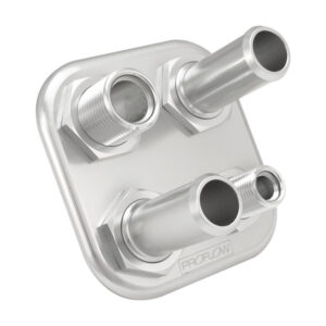 Proflow Firewall Bulkhead Aluminium Air Con 4 Port #6, #10 Inline, Polished