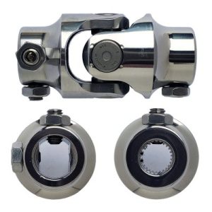 Borgeson 3/4" DD x 9/16"-26 Polished Steering U-Joint