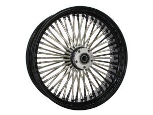 Attitude Inc Wheel, Rear, MaxSpoke, Black/Chrome Spoke, For Harley-Davidson , 16 in. X 5.5 in, 3/4'' Axle, Each