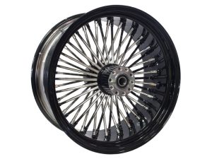 Attitude Inc Wheel, Rear, MaxSpoke, Black/Chrome Spoke, For Harley-Davidson , 16 x 3.5 in, 25mm Axle, Each