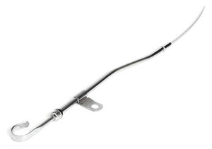 Proflow Engine Oil Dipstick with Tube, To Pan, Steel, Chrome, SBF, 351 Windsor V8 Each