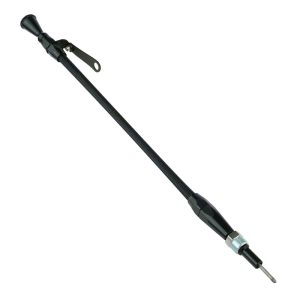 Proflow Engine Dipstick, Braided Stainless Steel Black, Billet Handle, For Ford 351W, Screw in, into Aftermarket Oil Pans