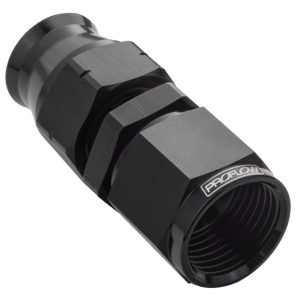 Proflow 1/2in. Tube To Female -08AN Hose End Aluminium Tube Adaptor, Black