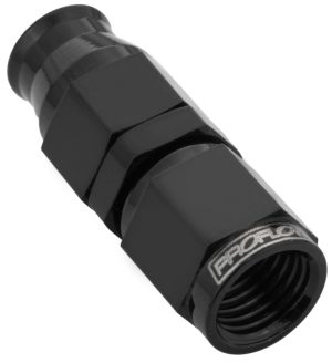Proflow Black Steel Straight Hose End Hose End -04AN For PTFE Zinc Coated
