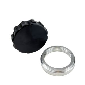 Proflow Weld On Female Bung & Male Cap Assembly Aluminium 2in, Black