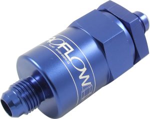 Proflow Billet Inline Aluminium Fuel Filter -08AN Blue 30 Micron