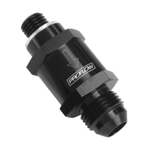 Proflow EFI Fuel Check Valve M12 x 1.50 To -08AN, Black