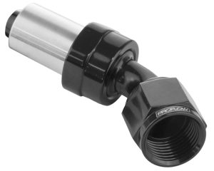 Proflow Crimp Hose End 45 Degree -16AN, Black