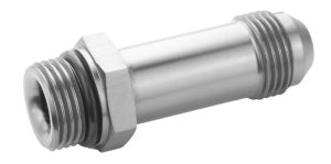 Proflow Quick Release Fuel Fitting Holley Inlet Feed -08AN Male To -08AN Male 2in, Silver