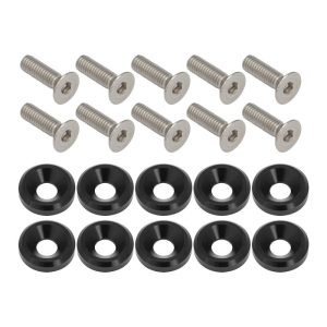 Proflow Billet Dress Up & Fender Washer Kits, 1/4'' UNC x 3/4'', Black, 10-Pack