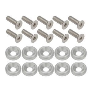 Proflow Billet Dress Up & Fender Washer Kits, 1/4'' UNC x 3/4'', Polished, 10-Pack