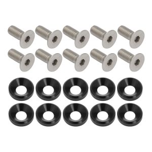 Proflow Billet Dress Up & Fender Washer Kits, 5/16'' UNC x 3/4'', Black, 10-Pack