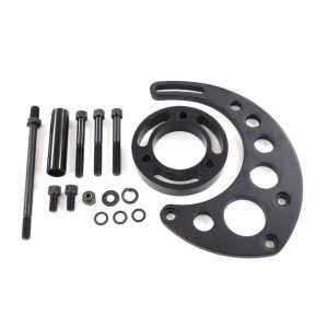Proflow Aluminium Alternator Bracket Kit, For Chevrolet BB Long Pump, Top Mount , Driver Side, Black, Kit