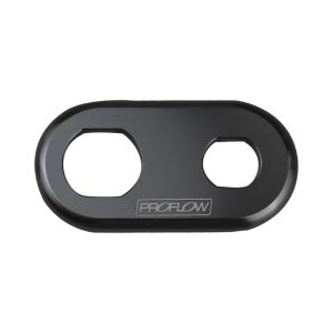 Proflow Bulkhead Aluminium Plates 2 Hole, 1x #6 and #10 A/C Fitting, Black