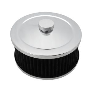 Proflow Air Filter Assembly Round 6in. x 2in, Chrome