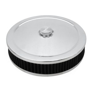 Proflow Air Filter Assembly Round 9in. x 2in, Chrome