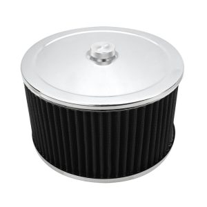 Proflow Air Filter Assembly Round 9in. x 4in, Chrome