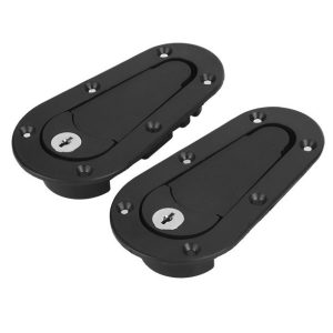 Proflow Bonnet Hood Pins, Plush Flush, Aluminium Pins, With Locking Key, 4.961 in, Kit