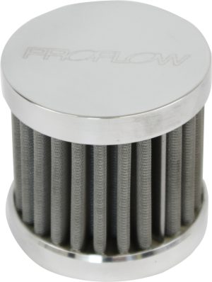 Proflow Oil Breather Filter Billet -06AN Female Thread, 40x40mm, Polished