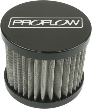 Proflow Oil Breather Filter Billet -08AN Female Thread, 60x50mm, Black