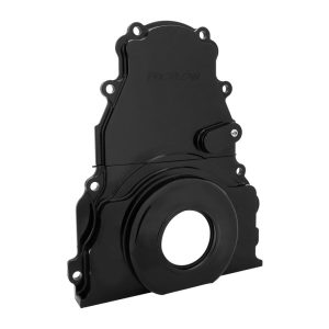 Proflow Timing Cover, 2-Piece, For Holden/Chevrolet LS1/LS2/LS3 Engines, Billet Aluminium, Black Anodised