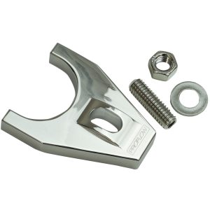 Proflow Distributor Hold-Down Clamp, For Chevrolet SB/BB & Holden V8, Billet Aluminium, Polished, Stud Mount