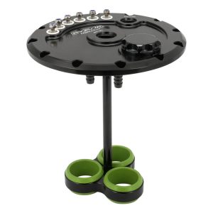 Proflow Triple Fuel Pump Hanger, Suits 39mm EFI Pumps, 170mm PCD, Billet Aluminium, Black Anodised