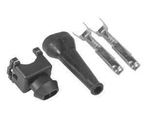 Proflow Fuel Injector Wiring Plug EV1 Bosch Style 2 Pin Include Terminals & Boot