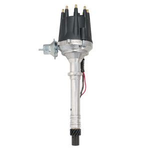 Proflow Distributor, Billet Aluminium, Black Cap, HEI Ready-to-Run Black, Vacuum Advance, SB & BB For Chevrolet V8