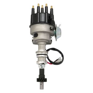 Proflow Distributor, HEI Street Series, Vacuum Advance, Bosch Style Black Cap, For Ford 302 351 Cleveland Early Large Shaft