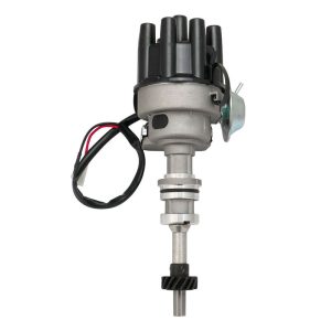 Proflow Distributor, HEI Street Series, Vacuum Advance, Bosch Style Black Cap, For Ford 302 351 Cleveland Late Block Small 12.5mm Shaft