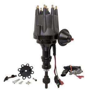 Proflow Distributor, Billet Black, HEI Ready-to-Run, Vacuum Advance, For Ford 289, 302 Windsor