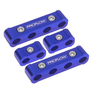 Proflow Billet Aluminium Ignition Lead Wire Looms Blue Suit 8.8mm Leads