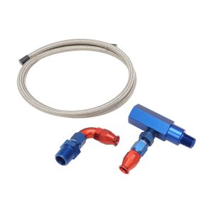 Proflow External Oil Feed Line Kit, Suit Ford 302-351 Cleveland, External Oil Supply Modification, Stainless PTFE Braided Hose, Kit