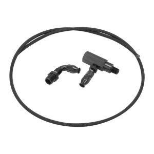 Proflow External Oil Feed Line Kit, Suit Ford 302-351 Cleveland, External Oil Supply Modification, Black Stainless PTFE Braided Hose, Kit