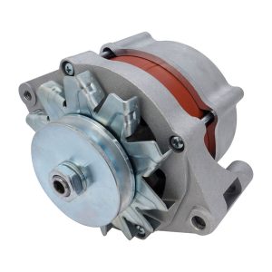 Proflow OE Alternator Power Spark, Bosch Style, For Ford Falcon, 85 Amp, Internal Regulator, Raw Aluminium, V-Belt