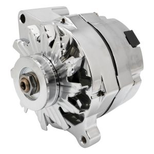 Proflow Alternator Power Spark, 100 Amp 1-Wire, Internal Regulator, Chrome, V-Belt, For Ford, Falcon, Each