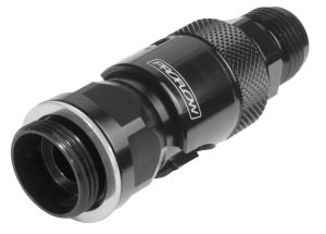 Proflow Fitting, Dry Break, Quick Release, Aluminium, Black, Holley Ultra Fuel Bowl -08 AN Male