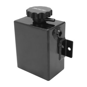 Proflow Radiator Expansion / Overflow Tank Fabricated Aluminium, 1.4L, 150mm (H) x 120mm (L) x 80mm (W), Square, Black