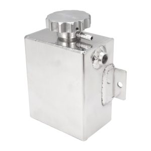 Proflow Radiator Expansion / Overflow Tank, Fabricated Aluminium, Square, 1.4L, 150mm (H) x 120mm (L) x 80mm (W), Polished
