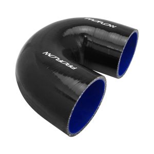 Proflow Hose Tubing Air intake, Silicone, Coupler, 5.00in. 180 Degree Elbow, Black