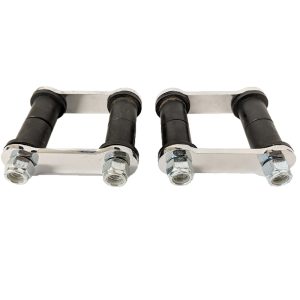 Proflow Leaf Spring Shackle Kit, Rubber Bushings, 51mm, Chrome