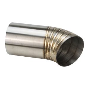 Proflow Pie Cut Welded 304 Stainless Steel, Turbo Dump Pipe Tip, 3.5 in., 45 Degree Angle, 250mm Leg Length