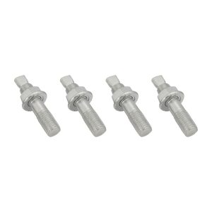 Proflow Turbocharger Studs, Hex Nuts, M10x1.25 x 45mm, Stainless Steel, Natural, Set of 4