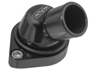 Proflow Water Neck, Billet Aluminium, Swivel Black Anodised, 45 Degree, SB & BB Chev, Each