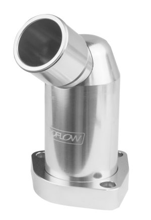 Proflow Water Neck, Billet Aluminium, Swivel Silver Anodised, 45 Degree, Swivel, For Mazda Series 5